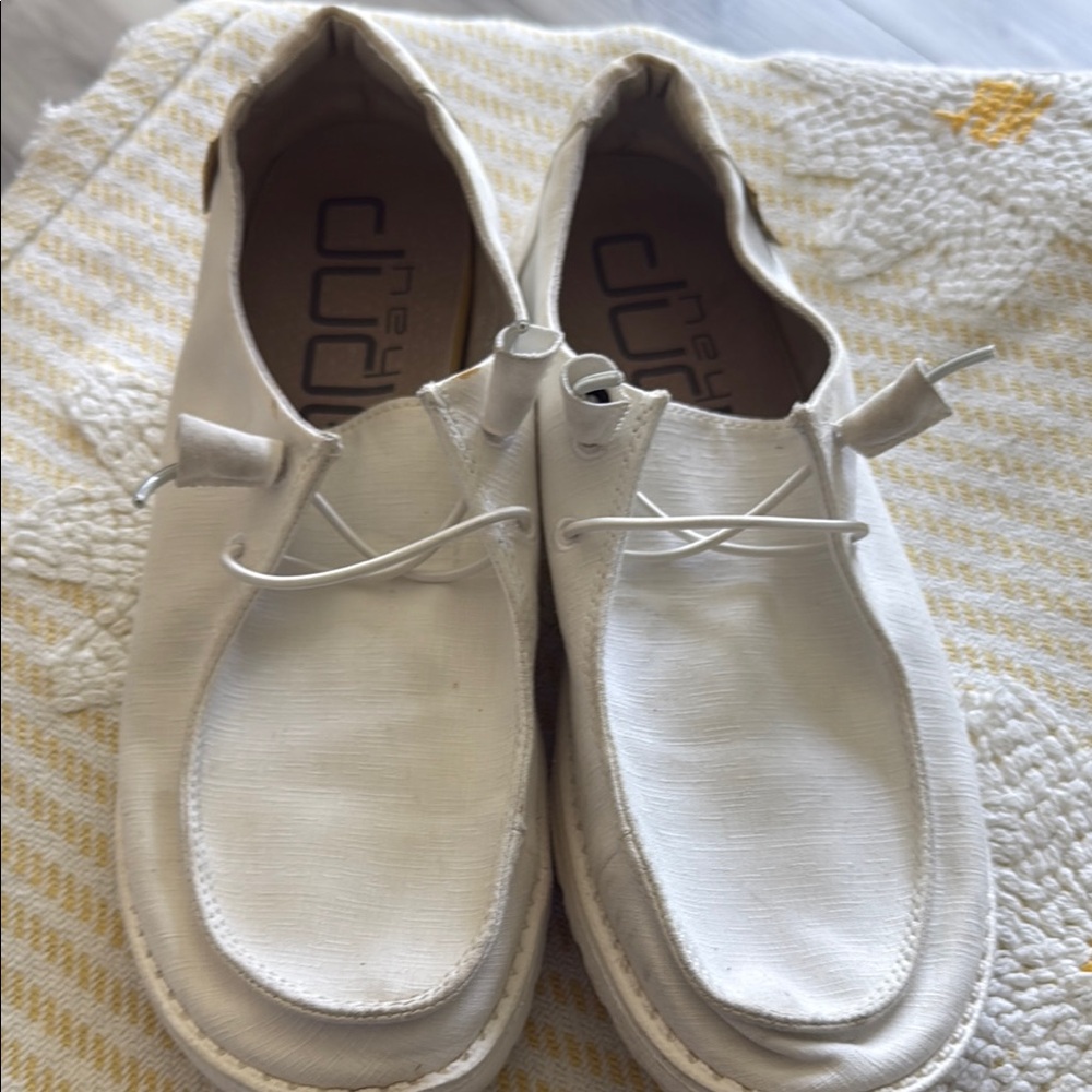 Hey Dude Men's White Casual Shoes